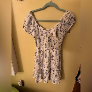 Floral Summer Dress Mini White Hollister Cottagecore